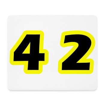 42 Number Symbol - Mouse Pad (horizontal) - white - Front