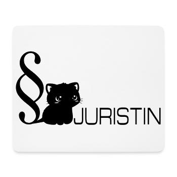 Jura Katze Juristin - Mousepad (Querformat) - Weiß - Vorne