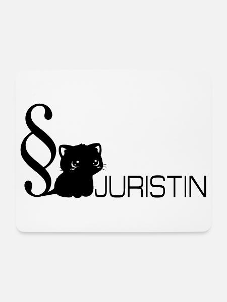 Jura Katze Juristin - Mousepad (Querformat) - Weiß