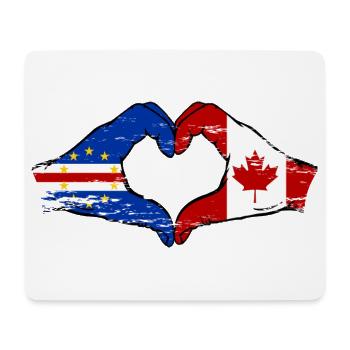 Kap Verde Kanada Flagge Hände Herzform used - Mousepad (Querformat) - Weiß - Vorne