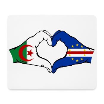 Algerien Kap Verde Flagge Hände Herzform - Mousepad (Querformat) - Weiß - Vorne