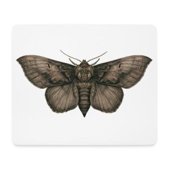 Motte - Mousepad (Querformat) - Weiß - Vorne