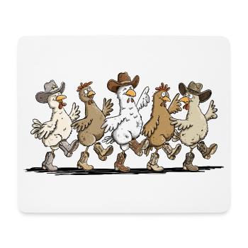 Line Dance Hühner | Lustige Hühner Geschenk - Mousepad (Querformat) - Weiß - Vorne