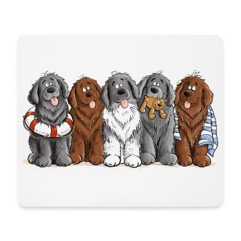 Neufundländer Wasserrettung Newfie Rescue Hunde - Mousepad (Querformat) - Weiß - Vorne