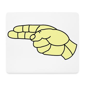 hand_pistole02 - Mousepad (Querformat) - Weiß - Vorne