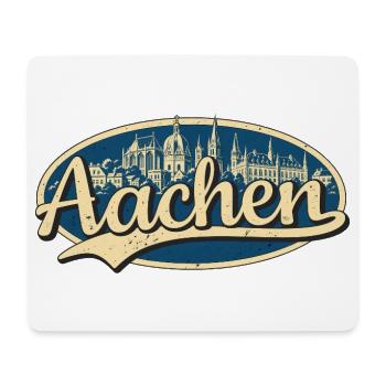 Aachen Vintage Stadtmotiv - Mousepad (Querformat) - Weiß - Vorne