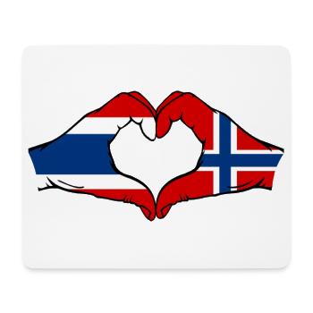 Thailand Schweden Flagge Hände Herzform - Mousepad (Querformat) - Weiß - Vorne