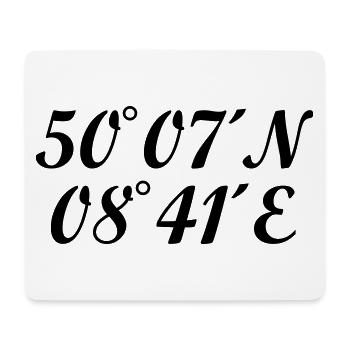 Frankfurter Koordinaten Frankfurt am Main - Mousepad (Querformat) - Weiß - Vorne