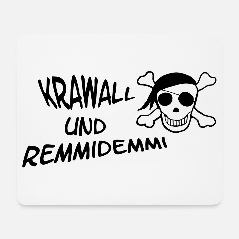 Krawall und Remmidemmi - Mousepad (Querformat) - Weiß