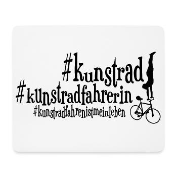 Kunstrad, Kunstradfahren, Hallen #Kunstradfahrerin - Mousepad (Querformat) - Weiß - Vorne