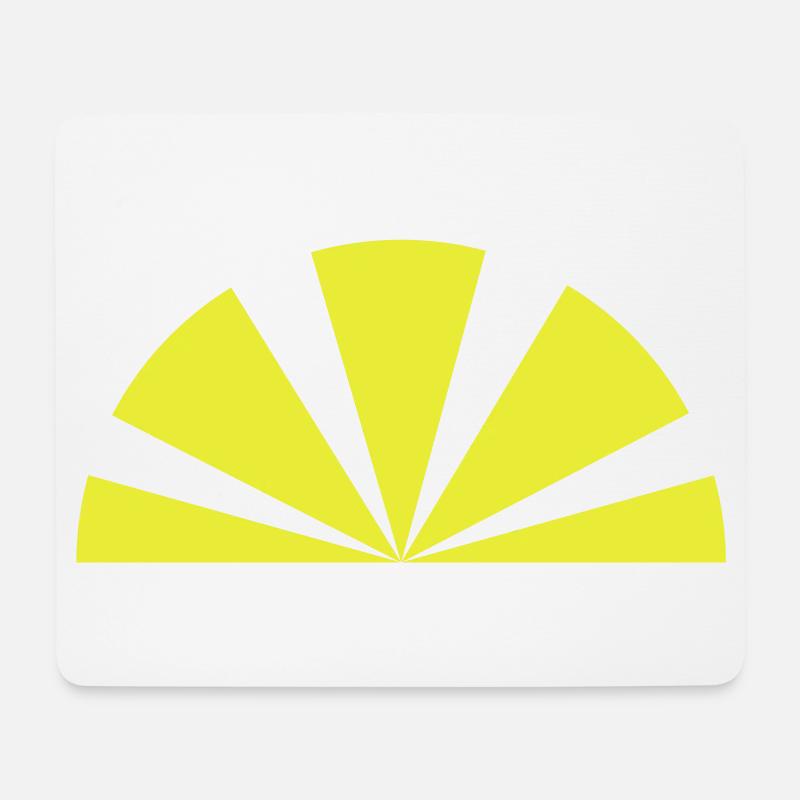 Sonnenstrahl, Halbkreis als Japan Sonnenstrahl - Mousepad (Querformat) - Weiß