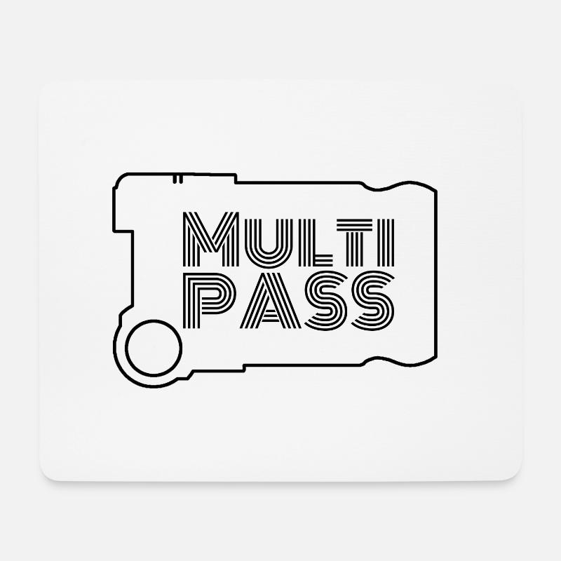 Multipass - Mousepad (Querformat) - Weiß