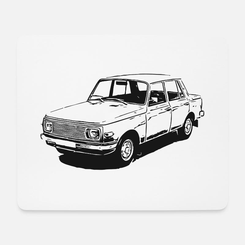 Wartburg P 353 | Silhouette - Mousepad (Querformat) - Weiß