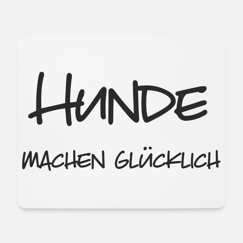 Hunde machen glücklich - Mousepad (Querformat) - Weiß