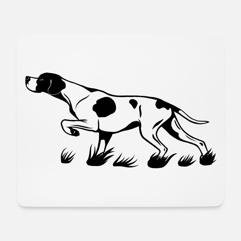 Pointer above - Mouse Pad (horizontal) - white