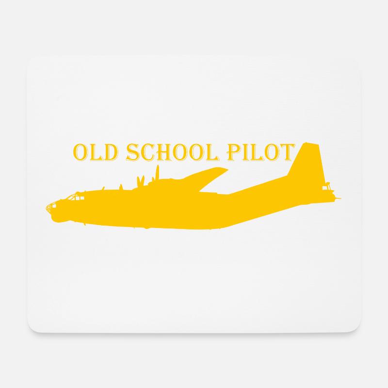 old school pilot An-12 - Mousepad (Querformat) - Weiß