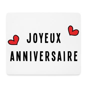 HAPPY BIRTHDAY. HAPPY BIRTHDAY. ANNIVERSARY. - Mouse Pad (horizontal) - white - Front
