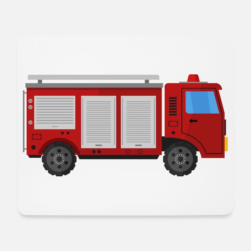 Camion de pompiers - Tapis de souris (format paysage) - blanc