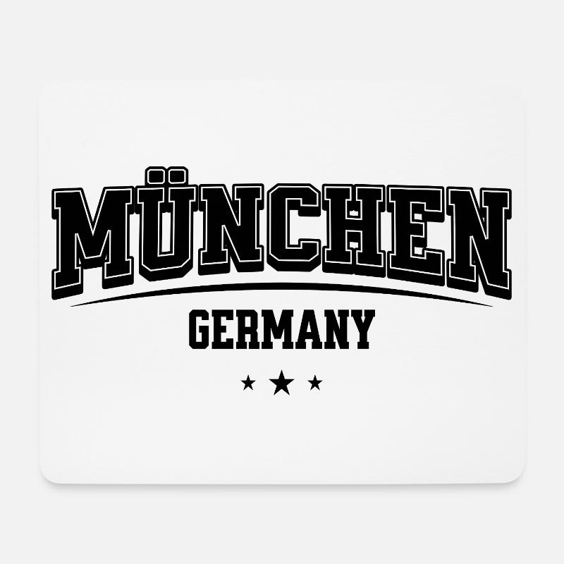 München Germany Schriftzug - Mousepad (Querformat) - Weiß