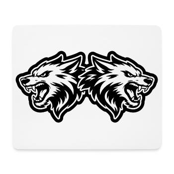 Meute de loups - Tapis de souris (format paysage) - blanc - Devant