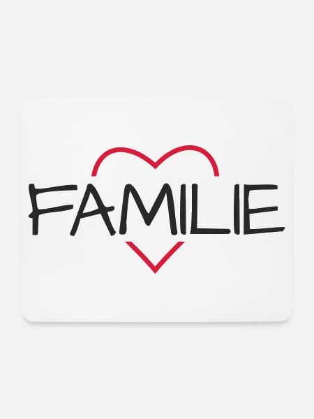 Familie Herz Geschenk Liebe - Mousepad (Querformat) - Weiß