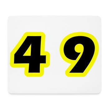 Symbole du chiffre 49 - Tapis de souris (format paysage) - blanc - Devant
