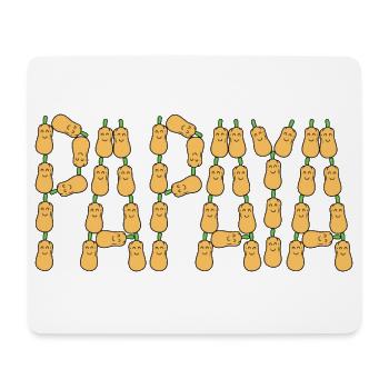 Papaya-Typografie - Mousepad (Querformat) - Weiß - Vorne
