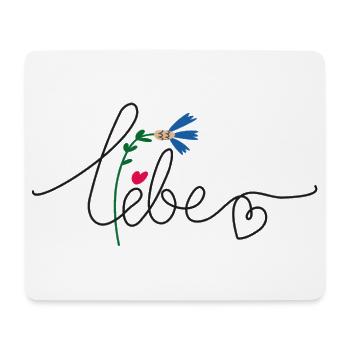 Flower Heart - Mouse Pad (horizontal) - white - Front