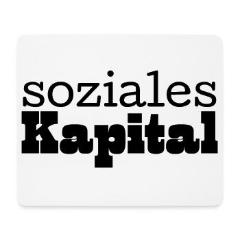 Soziales Kapital schwarz - Mousepad (Querformat) - Weiß - Vorne