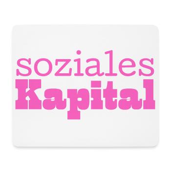 Soziales Kapital pink - Mousepad (Querformat) - Weiß - Vorne