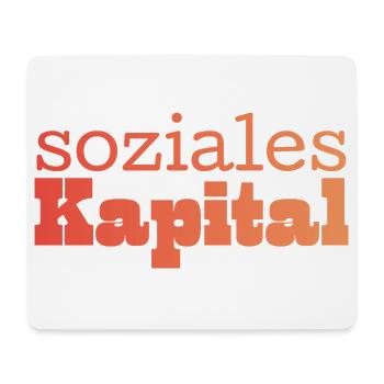 Soziales Kapital orange - Mousepad (Querformat) - Weiß - Vorne