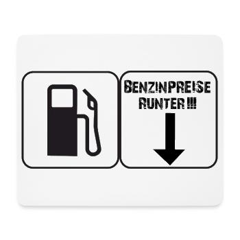 Benzinpreise runter!!! Buttonform - Mousepad (Querformat) - Weiß - Vorne