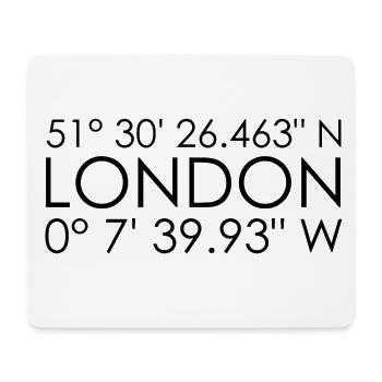 London coordinates - Mouse Pad (horizontal) - white - Front