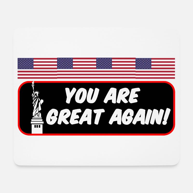 USA Amerika Biden Sprüche - Mousepad (Querformat) - Weiß