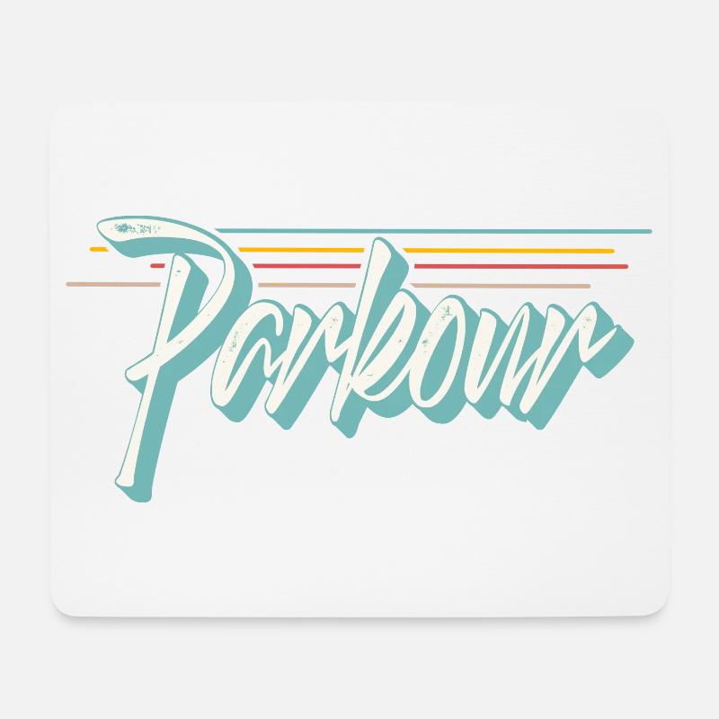 Parkour - Tapis de souris (format paysage) - blanc