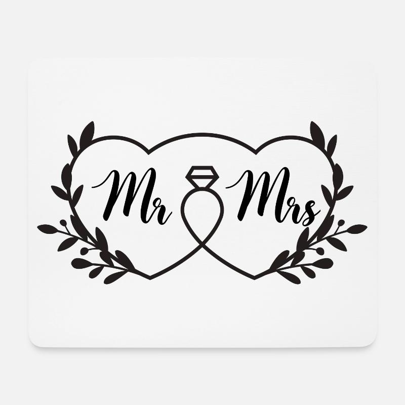 Mr Mrs - Mouse Pad (horizontal) - white