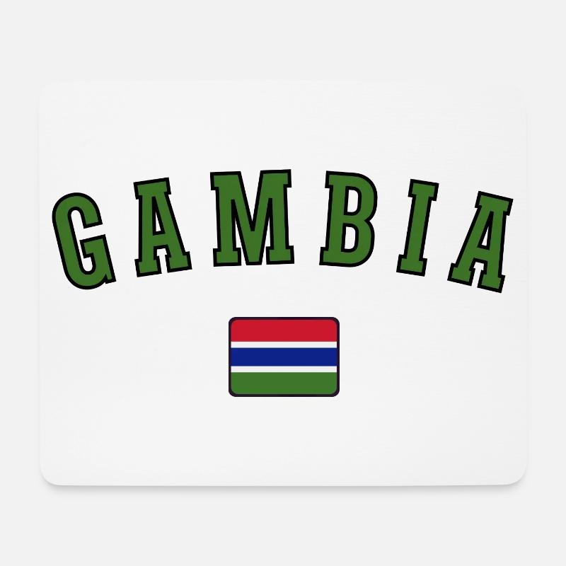 Flagge von Gambia, gambischer Stolz - Mousepad (Querformat) - Weiß