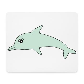 Delfin Delphine - Mousepad (Querformat) - Weiß - Vorne