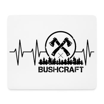 Herzschlag Bushcraft Axt Logo survival Symbol Wald - Mousepad (Querformat) - Weiß - Vorne