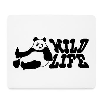 Wild Life Panda – urbanes Tierdesign - Mousepad (Querformat) - Weiß - Vorne
