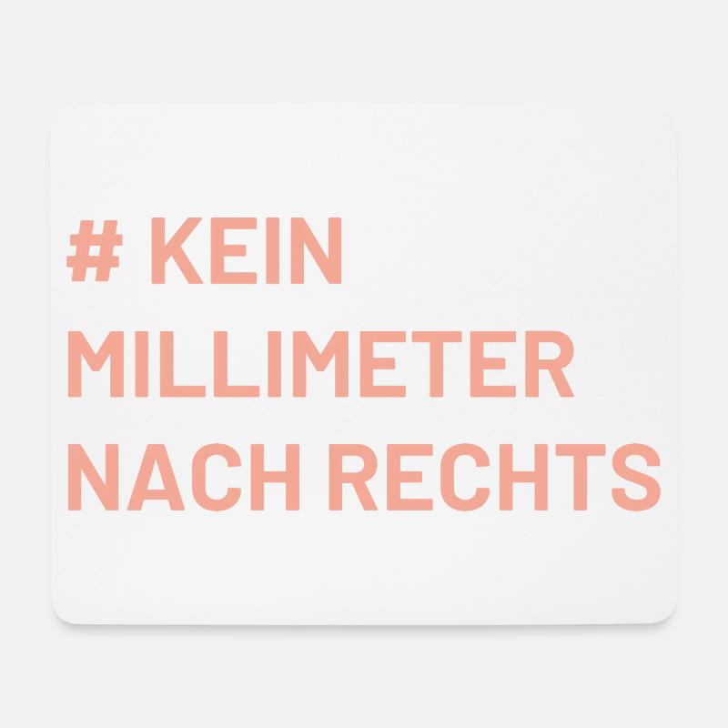 Antifa Mindset kein Millimeter nach rechts - Mousepad (Querformat) - Weiß
