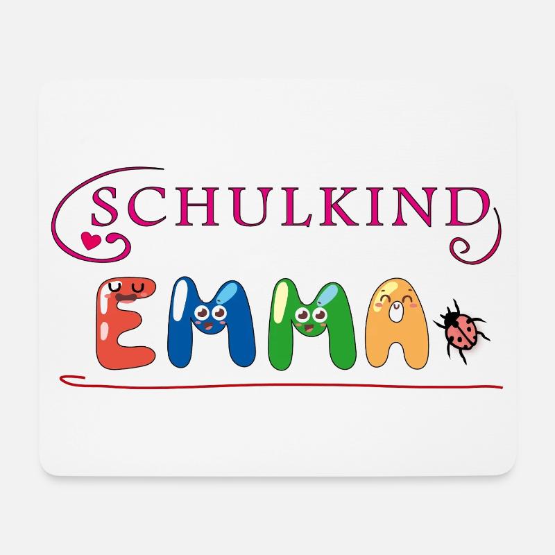 Schulkind Emma - Mousepad (Querformat) - Weiß
