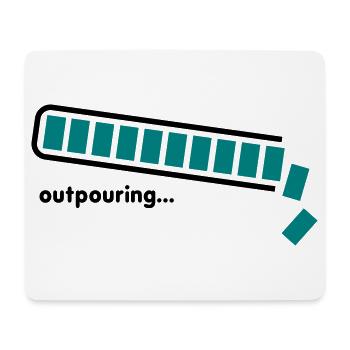 outpouring - Mousepad (Querformat) - Weiß - Vorne