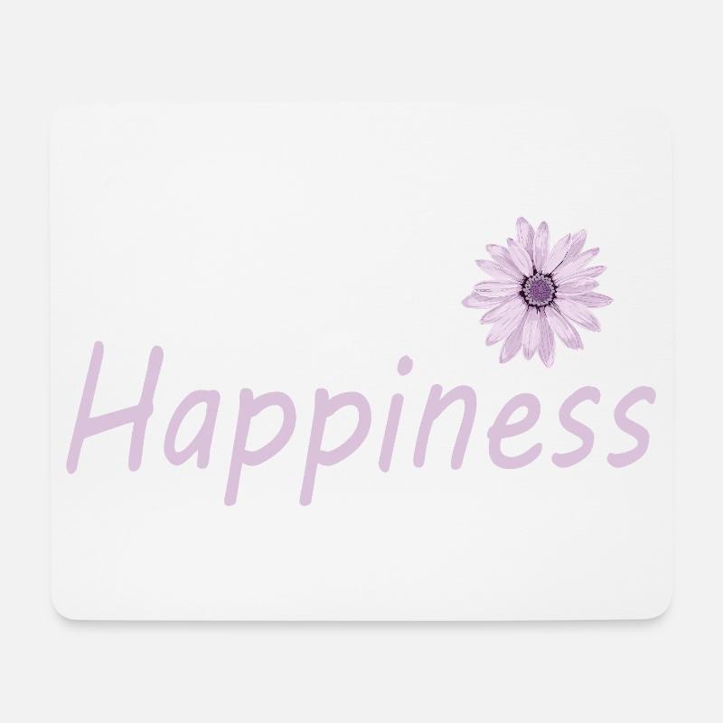 HAPPINESS - Mousepad (Querformat) - Weiß