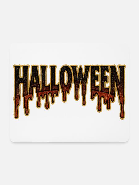 Halloween Tropfendes Gold Schriftzug - Mousepad (Querformat) - Weiß