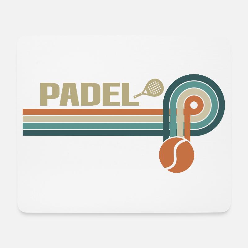 Retro Padel für Sportfans - Mousepad (Querformat) - Weiß