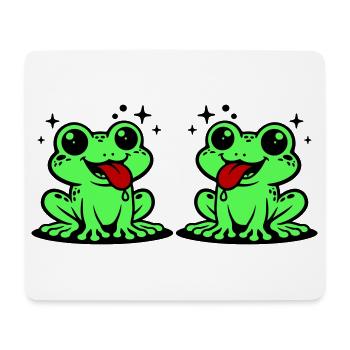 Toad couple frog - Mouse Pad (horizontal) - white - Front