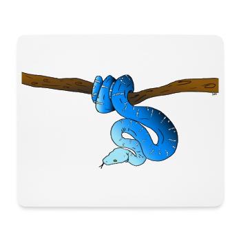 Blue Snake - Mouse Pad (horizontal) - white - Front