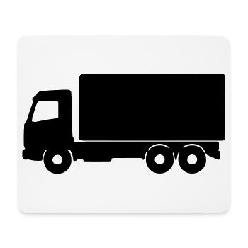 Lkw Silhouette - Mousepad (Querformat) - Weiß - Vorne