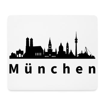 Skyline München - Mousepad (Querformat) - Weiß - Vorne
